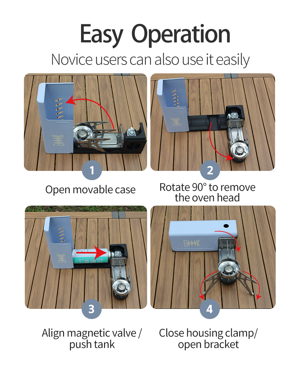 Folding Portable Cassette Stove detail
