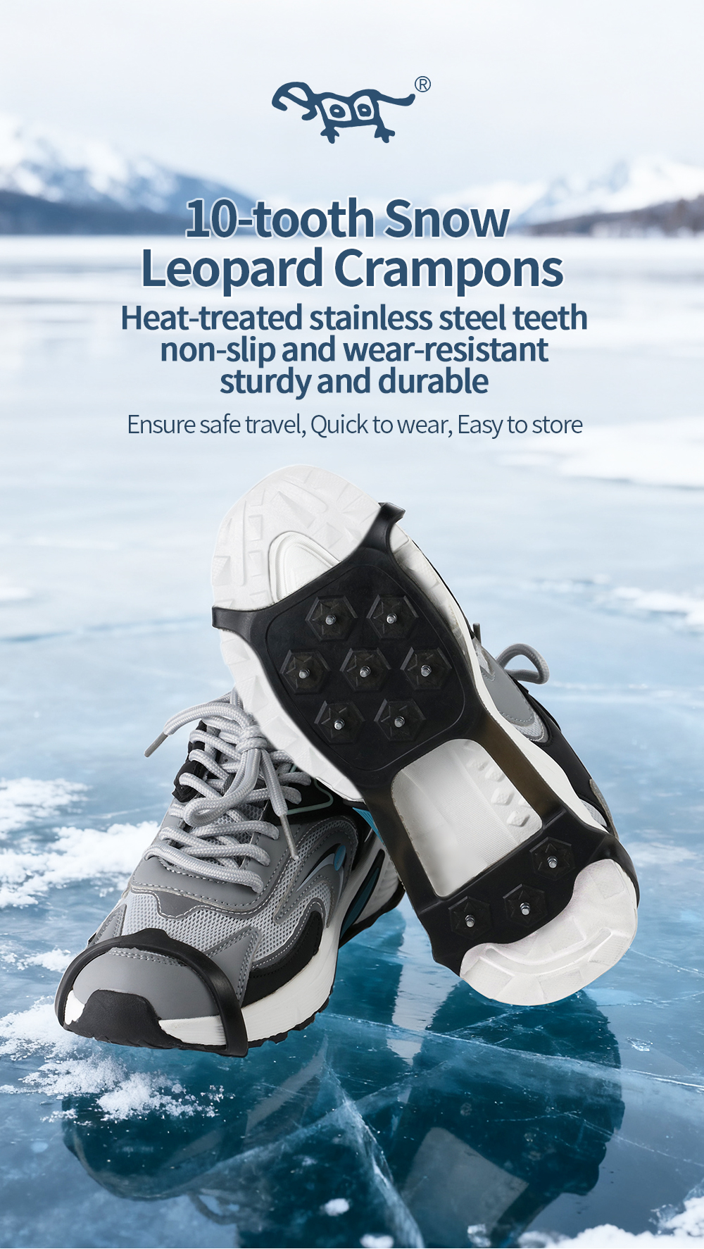 10-Stud Rubber Ice Cleats detail