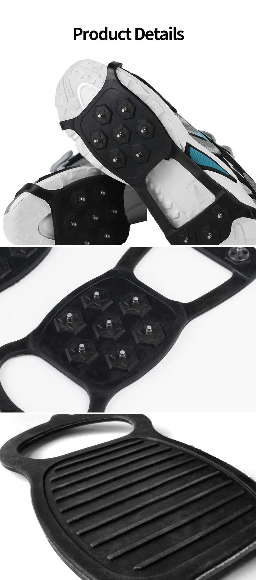 10-Stud Rubber Ice Cleats detail