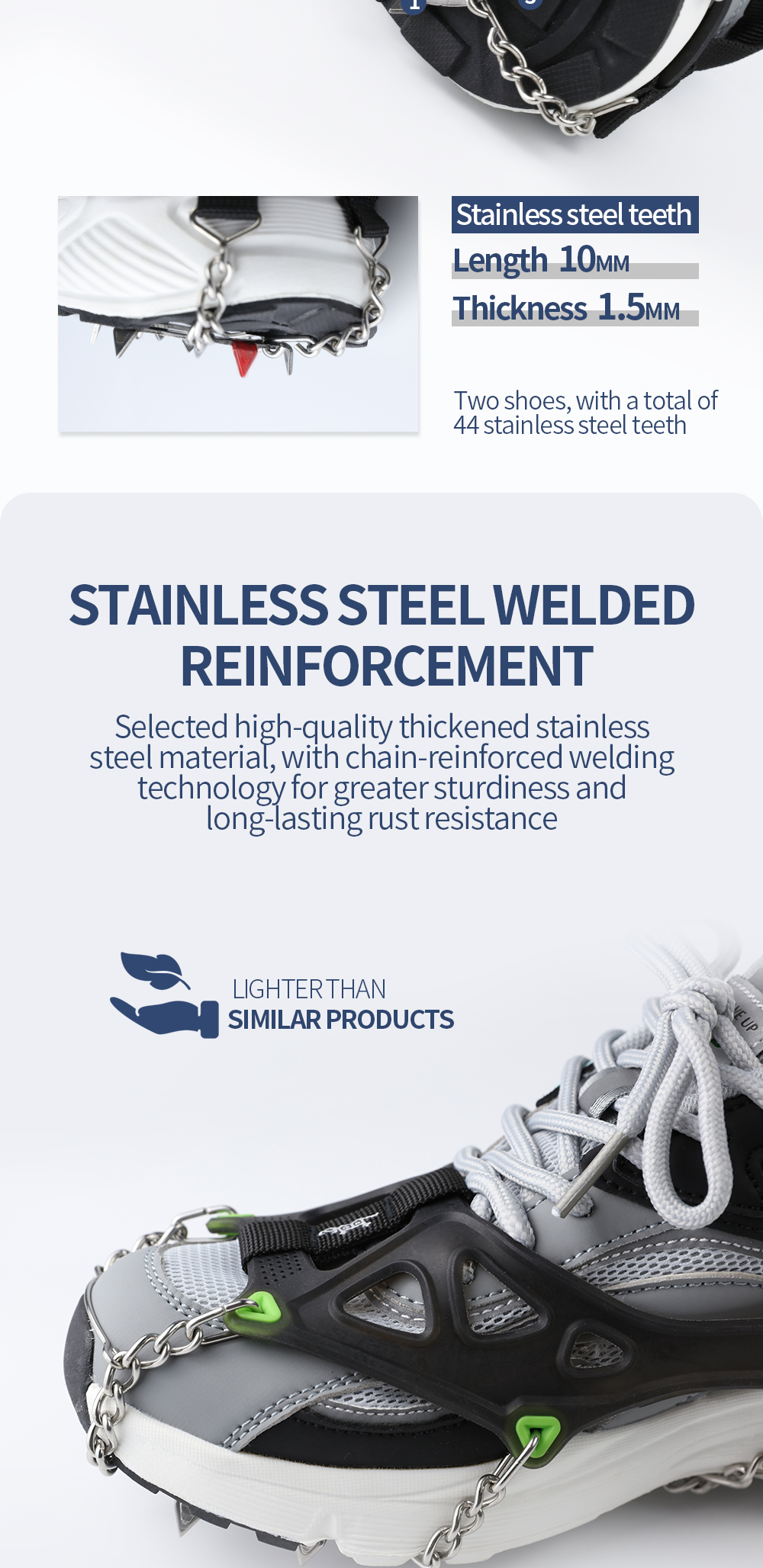 Snow Leopard 22-Tooth Ice Cleats detail